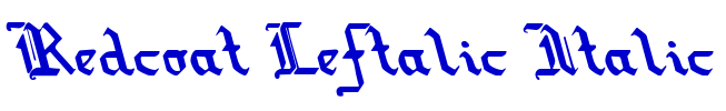 Redcoat Leftalic Italic fuente